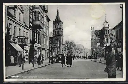 AK Gnesen / Gniezno, Blick in die Friedrichstrasse