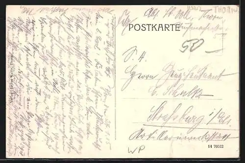 AK Leibitsch, Blick über die Zollbrücke nach Russland