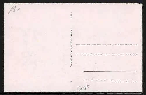 AK Gotenhafen, Bahnhof-Strasse mit Geschäften