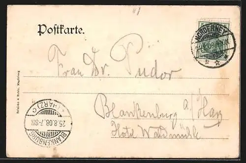 AK Norderney, Marktplatz vom Kgl. Converstaionshause aus