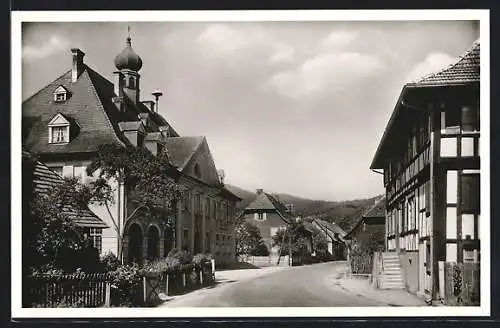 AK Biberach /Baden, Rathaus mit Hauptstrasse