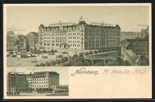 AK Nürnberg, Garten-Restaurant, Württemberger Hof