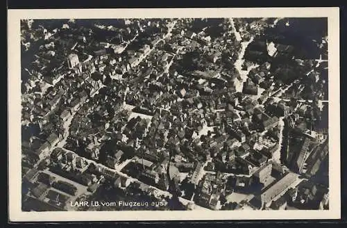 AK Lahr i. B., Ortsansicht vom Flugzeug aus