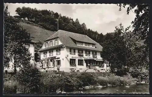 AK Oberwolfach /Schwarzwald, Gasthof und Pension Drei König am Wasser