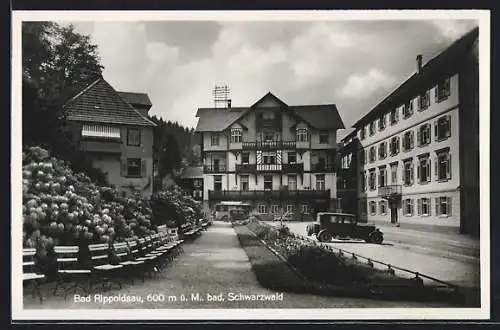 AK Bad Rippoldsau / Schwarzwald, Strassenpartie