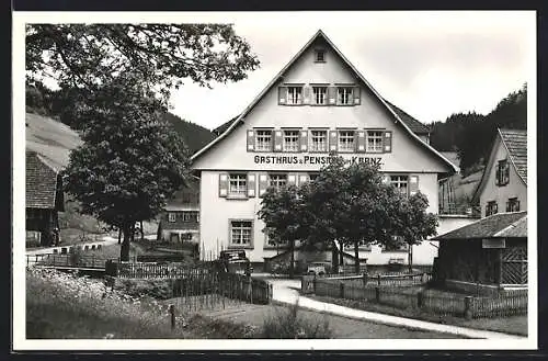 AK Bad Rippoldsau im Schwarzwald, Gasthaus und Pension Kranz