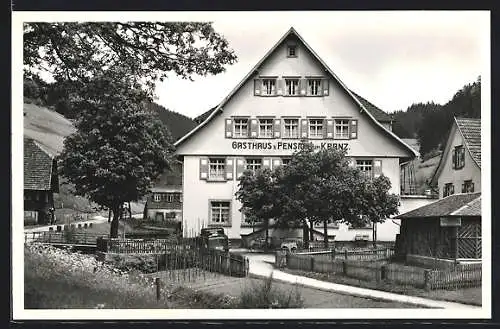 AK Bad Rippoldsau im Schwarzwald, Gasthaus und Pension Kranz