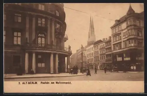 AK Berlin, Partie in der Poststrasse am Moltkenmarkt