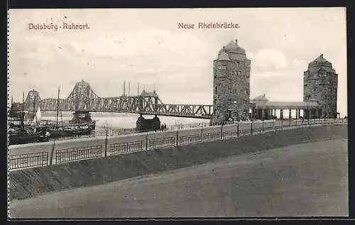 AK Duisburg-Ruhrort, Neue Rheinbrücke