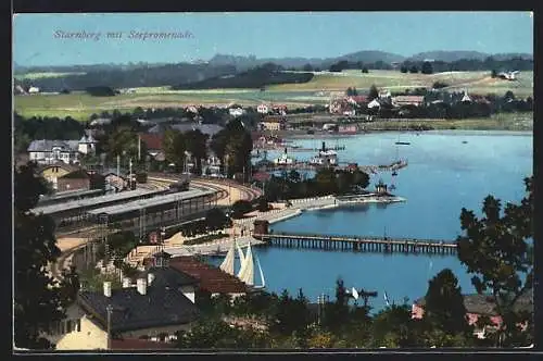 AK Starnberg, Ortspartie mit Seepromenade