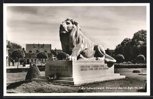 AK Lahr i. B., Ehrenmal des Inf.-Regiments Nr. 169