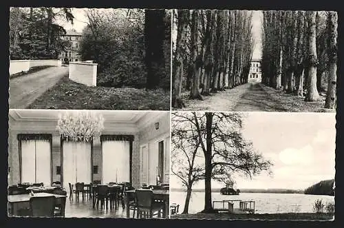 AK Ascheberg / Holst., Schloss mit Saal, Allee, Wasserblick