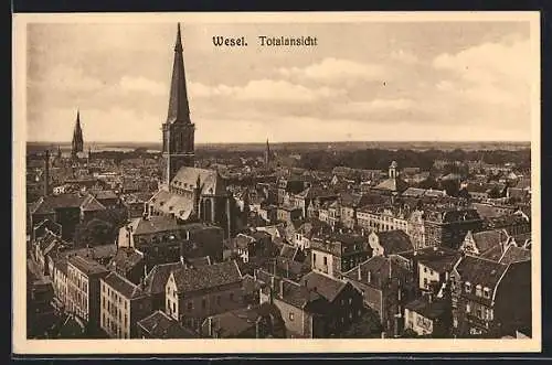AK Wesel / Rhein, Totalansicht von oben