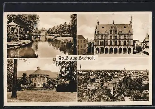 AK Bocholt, Aa-Partie, Schützenhaus, Rathaus