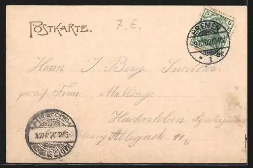 AK Bremen, Emmasee und Kaffeehaus im Bürgerpark