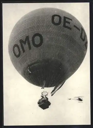 AK Volksfest Industriequartier 1956 mit Freiluftballon OMO, Stempel Ballonpost