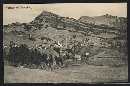 AK Nesslau, Panorama mit Stockberg