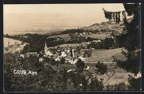 AK Grub, Teilansicht mit Kirche