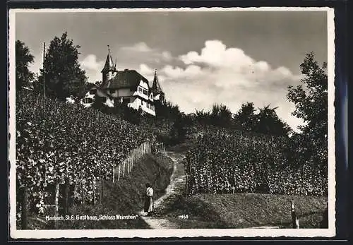 AK Marbach / Rheintal, Gasthaus Schloss Weinstein