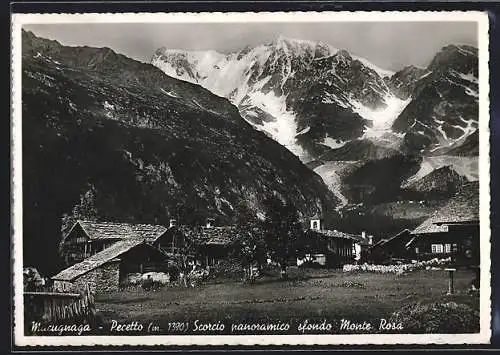 AK Macugnaga-Pecetto, Scorcio panoramico sfondo Monte Rosa