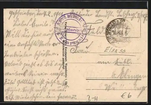 AK Tenbrielen, Kirche mit Strassenpartie