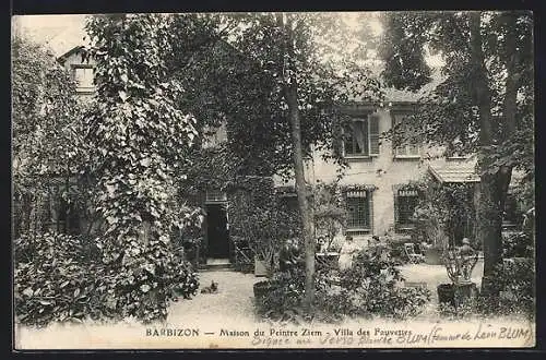 AK Barbizon, Maison du Peintre Ziem, Villa des Fauvettes