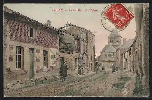 AK Berru, Grand Rue et l`Eglise