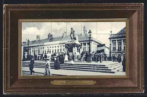 Passepartout-AK Brüssel / Bruxelles, Place des Martyrs