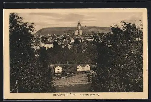 AK Annaberg / Erzg., Panorama gegen Pöhlberg