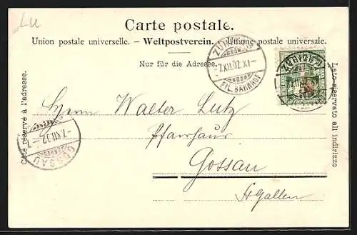 AK Zürich, Stadtblick vom Mythenquai aus gesehen