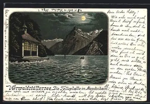 Lithographie Vierwaldstättersee, Die Tellsplatte