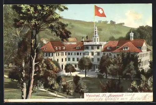 AK Weissbad, Partie am Kurhaus