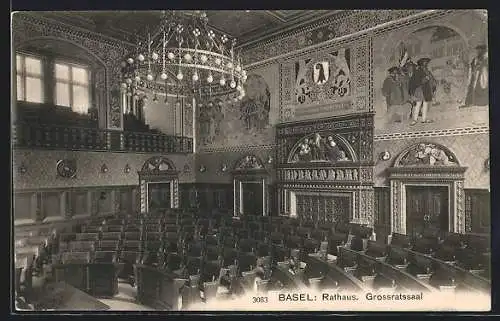 AK Basel, Rathaus, Grossratssaal