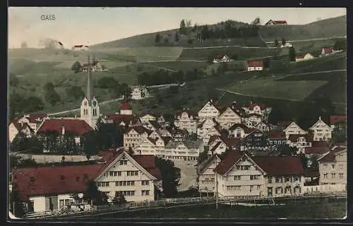 AK Gais, Teilansicht mit Kirche