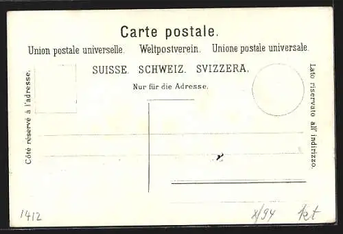 AK Schweiz, Appenzellerin beim Wildkirchlein