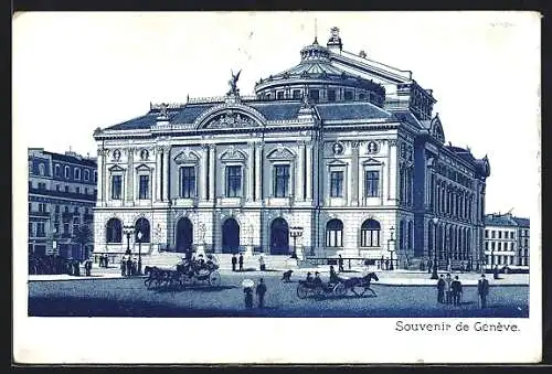 Künstler-AK Genève, Gebäudeansicht