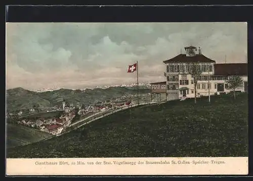 AK Speicher, Gasthaus Birt mit Panorama