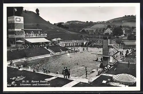 AK Heiden, Ansicht vom Schwimm- & Sonnenbad