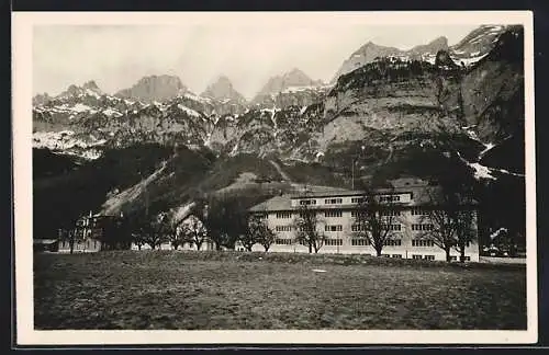 AK Wallenstadt, Kaserne mit Gipfelpanorama