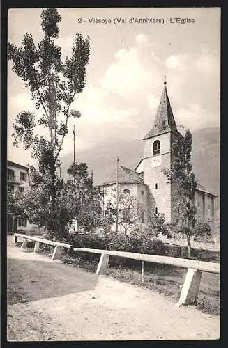 AK Vissoye /Val d`Anniviers, L`Eglise