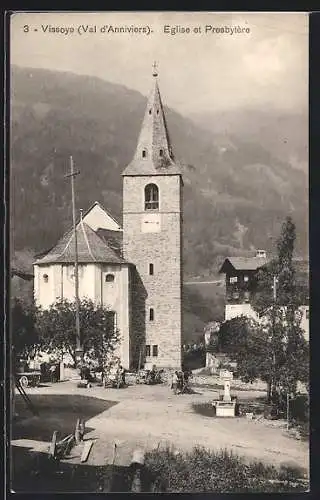 AK Vissoye /Val di Anniviers, Eglise et Presbytère