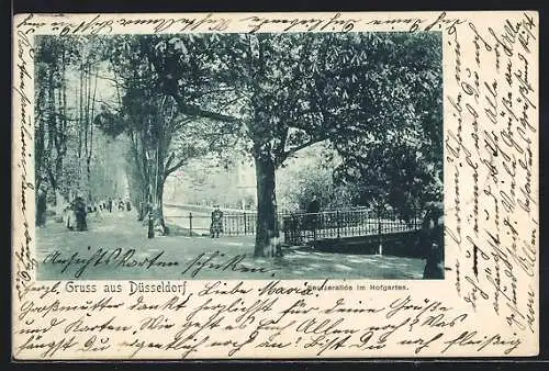 AK Düsseldorf, Seufzerallée im Hofgarten