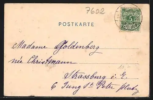 AK Oberkirch im Renchthal, Ortspartie mit Kirche