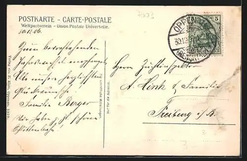 AK Oppenau, Teilansicht mit Kirche