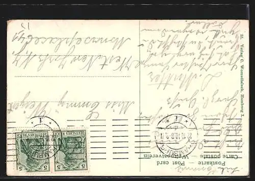 AK Hamburg-Neustadt, Jungfernstieg mit Alsterdamm