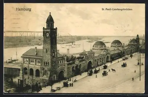 AK Hamburg-St.Pauli, St. Pauli-Landungsbrücken