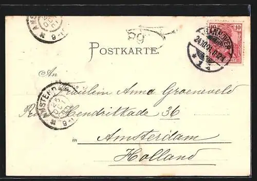 AK Hannover, Friedrichswall mit Blick auf die Altstadt