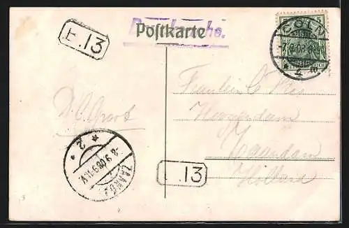 AK Köln, Domplatz mit Hotel St. Paul