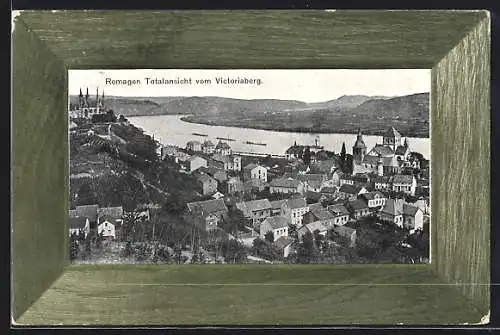 AK Remagen, Totalansicht vom Victoriaberg, Passepartout