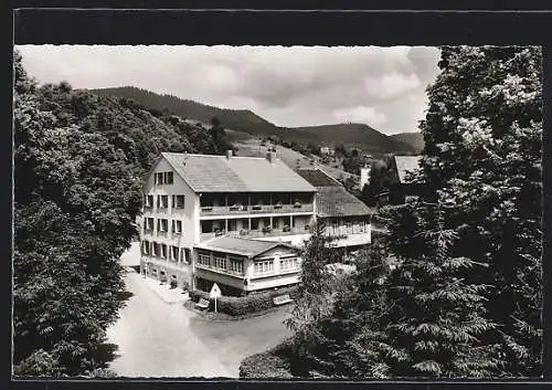 AK Oberharmersbach-Riersbach /Schwarzw., Gasthaus-Pension Sonne aus der Vogelschau